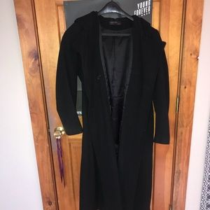 Hooded Wool Trench Coat